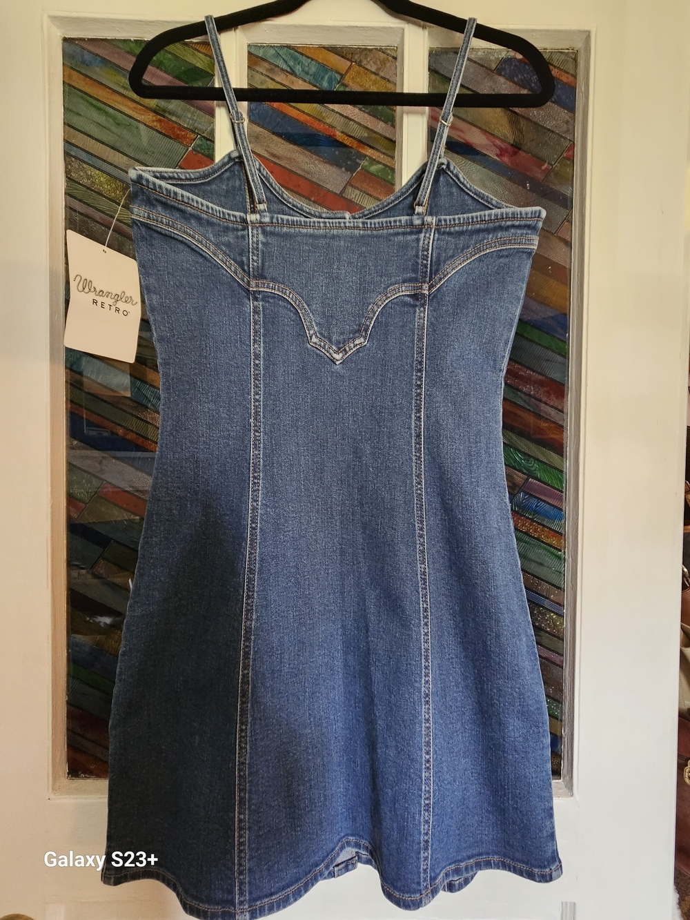 Wrangler Blue Denim Button-Front Mini Dress - NWT! - Picture 4 of 8